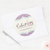 ケーキステッお洒落クポップ・アートのカー ラウンドシール (封筒)