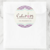 ケーキステッお洒落クポップ・アートのカー ラウンドシール (バッグ)