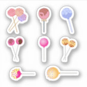 ケーキステッポップ・アートのカー シール (正面)