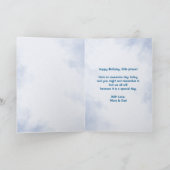 ケーキスマッシュフォトコラージボーイファースト誕生日カード カード (内部)