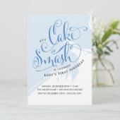 ケーキスマッシュ誕生日招待状、ボーイカード 招待状 (スタンド正面)