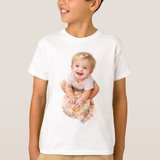 ケーキスマッシュ ベビー 1歳 誕生日Tシャツ Tシャツ