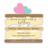 ケーキスライスロゴベーカリービジネスカーデカール シール (正面)