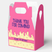 ケーキスライス漫画の甘い子供の誕生日パーティー フェイバーボックス (オープン)