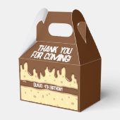 ケーキスライス漫画の甘い子供の誕生日パーティー フェイバーボックス (正面サイド)