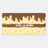 ケーキスライス漫画の甘い子供の誕生日パーティー 横断幕 (横)