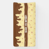 ケーキスライス漫画の甘い子供の誕生日パーティー 横断幕 (縦)