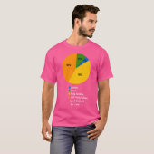 ケーキチャートでのライフおもしろい体建物愛好家 Tシャツ (正面フル)
