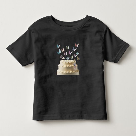 ケーキテーマハッピーバースデー トドラーTシャツ (正面)
