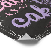 ケーキテ食べーブルのケーキポスター ポスター (角)