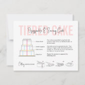 ケーキディスアセンブル&サービングガイド赤面ピンクベーカリー サンキューカード (正面)