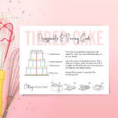 ケーキディスアセンブル&サービングガイド赤面ピンクベーカリー サンキューカード