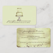 ケーキデコーシンプルル生地イエロー 名刺 (正面/裏面)