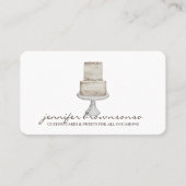 ケーキデコールシンプルアイボリーペストリー 名刺 (正面)