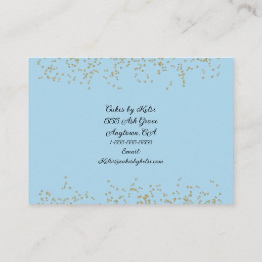 ケーキデザイナーの名刺 名刺 (裏面)