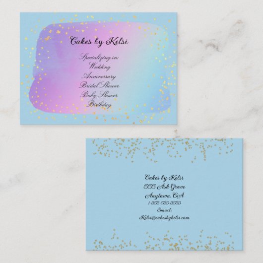 ケーキデザイナー名刺 名刺 (正面/裏面)