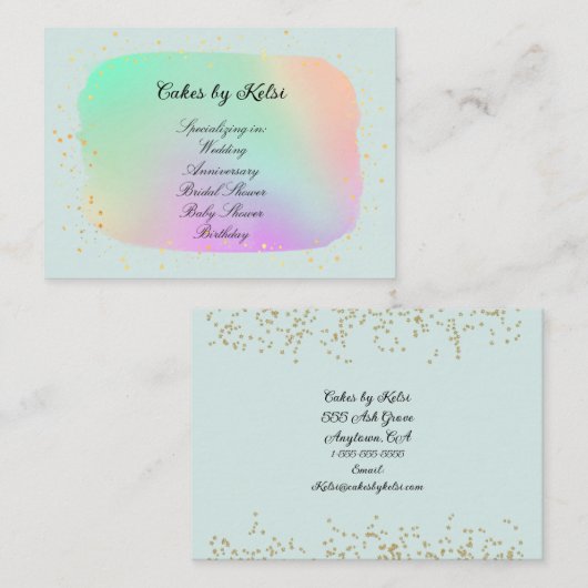 ケーキデザイナー 名刺 (正面/裏面)