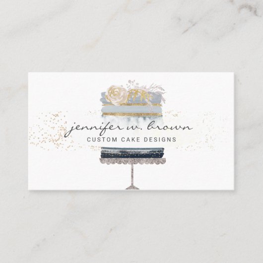 ケーキデザインベーカリーパティスリーカフェペストリーパーティー 名刺 (正面)