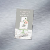 ケーキデザイ図解入りの、写真付きのナーの結婚イベントプランナー マグネット名刺 (インサイチュ)