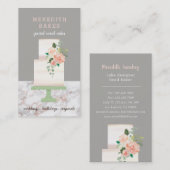 ケーキデザイ図解入りの、写真付きのナーの結婚イベントプランナー 名刺 (正面/裏面)