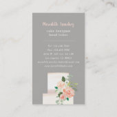 ケーキデザイ図解入りの、写真付きのナーの結婚イベントプランナー 名刺 (裏面)