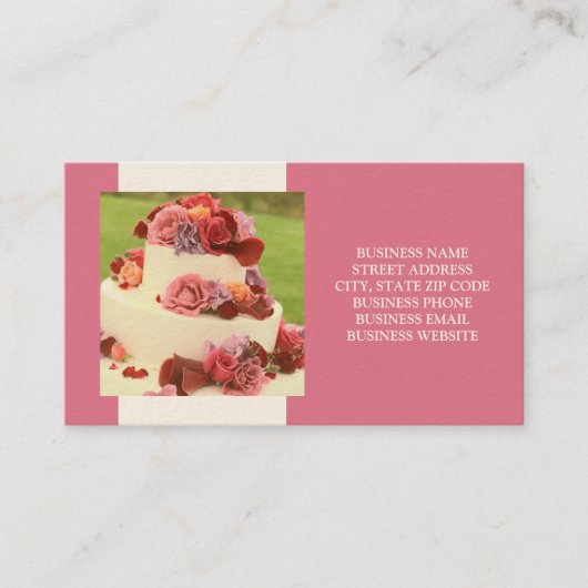 ケーキデザイ結婚ナーまたは名刺 名刺 (正面)