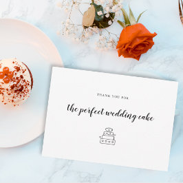 ケーキデザイ結婚ナーベイカーベーカリー サンキューカード