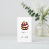 ケーキデザートぺストリーケータリング 名刺 (スタンド正面)