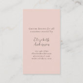 ケーキデザートぺストリーケータリング 名刺 (裏面)