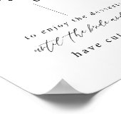 ケーキデザートテーブル結婚の看板まで待って ポスター (角)