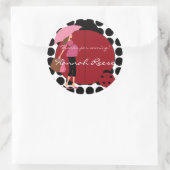 ケーキトッパーのステッカーLadybug ラウンドシール (バッグ)