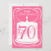 ケーキドリンクマルガリータス70th誕生日招待状 招待状 (正面)