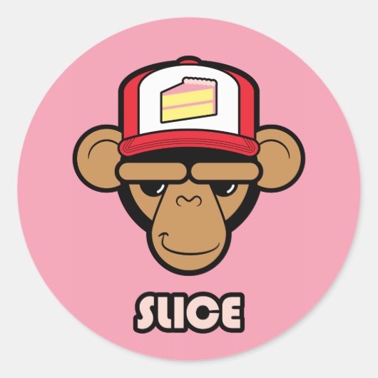 ケーキハットのチャイム ラウンドシール (正面)