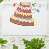 ケーキハッピーバースデー キッチンタオル (折り畳み)