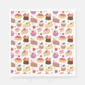 ケーキパイズカップケーキズガロール砂漠 スタンダードランチョンナプキン (正面)