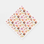 ケーキパイズカップケーキズガロール砂漠 スタンダードランチョンナプキン (角)