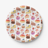 ケーキパイズカップケーキズガロール砂漠 ペーパープレート (正面)