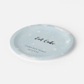 ケーキパステル食べブルーウォーター色スターベビーシャワー ペーパープレート (アングル)