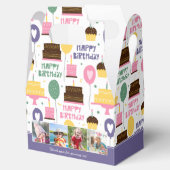 ケーキパタカラフルーンハッピーバースデー(写真付き) フェイバーボックス (オープン)