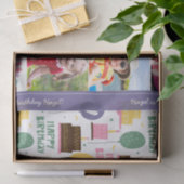 ケーキパタカラフルーンハッピーバースデー(写真付き) 薄葉紙 (ギフト)