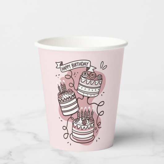 ケーキパレード 紙コップ (正面)