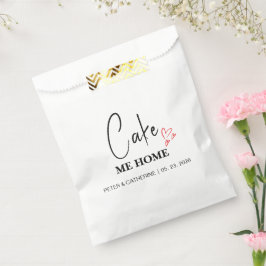 ケーキパーソナライズされたミーホーム結婚式の引き出物バッグ フェイバーバッグ