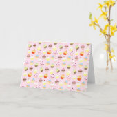 ケーキパーティー グリーティングカード (無地) (黄色い花)