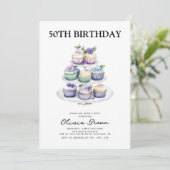 ケーキパーティー 50歳の誕生日パーティー 招待状 (スタンド正面)