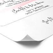 ケーキフレーバーフェミニンメニューピンク水色 ポスター (角)