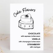 ケーキフレーバーモダンミニマ結婚リストのサイン