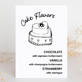ケーキフレーバーモダンミニマ結婚リストのサイン