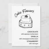 ケーキフレーバーモダンミニマ結婚リストのサイン (正面)