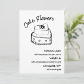 ケーキフレーバーモダンミニマ結婚リストのサイン (スタンド正面)