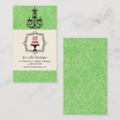 ケーキブティックグファンシーリーンダマスクビジネスカード 名刺 (正面/裏面)